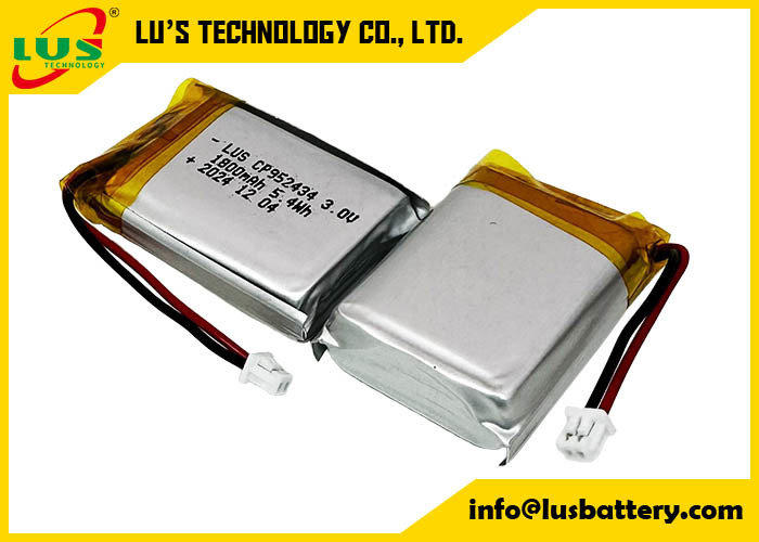 Batería de dióxido de manganeso de litio CP952434 Batería de litio de paquete blando 1800mah 3,0 voltios
