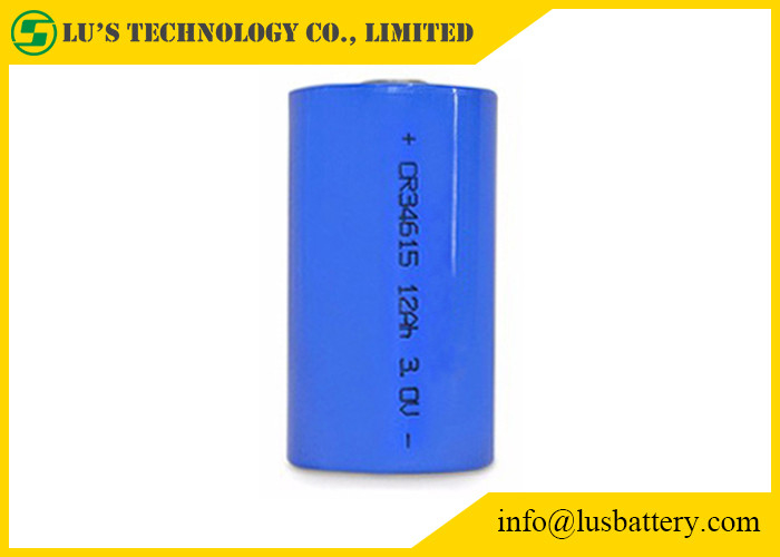 Tipo primario forma del poder de la batería de litio de CR34615 3V 12ah 3.0v 12000mah CR34615 Li-MnO del cilindro del tamaño de D