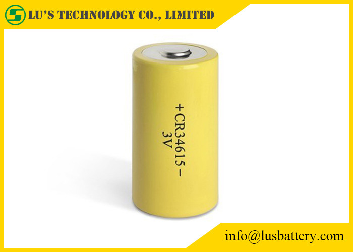 Tipo primario forma del poder de la batería de litio de CR34615 3V 12ah 3.0v 12000mah CR34615 Li-MnO del cilindro del tamaño de D