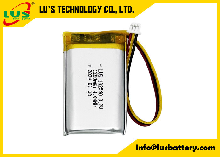 Batería de lipolimero 4.44Wh 3.7 V Baterías de lipo 1200mAh LP102540 Batería de litio 3.7Volt