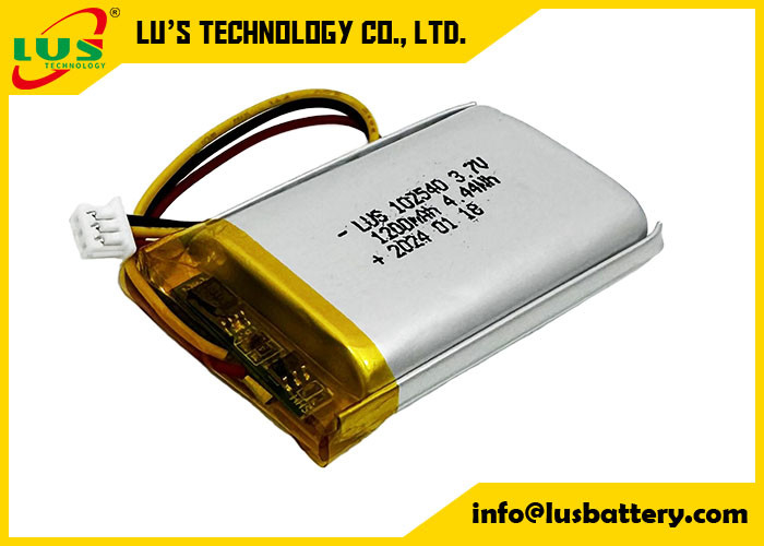 Batería de lipolimero 4.44Wh 3.7 V Baterías de lipo 1200mAh LP102540 Batería de litio 3.7Volt