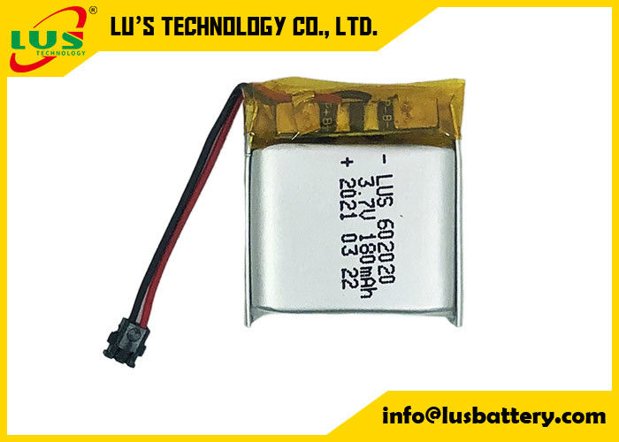 3.7V 180mAh Lipo Polymer Batería recargable LP602020 batería de litio 180mah 3.6V batería