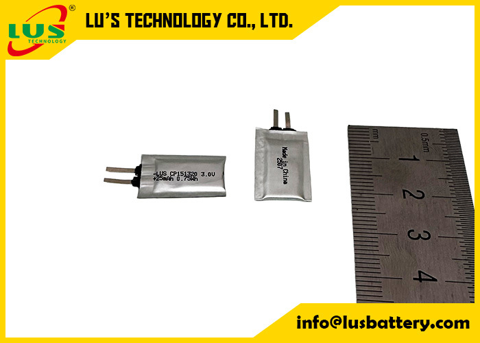 Batería de células ultra delgadas 3.0V 25mAh Batería primaria de litio CP151320 batería limno2