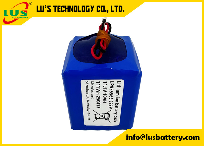 Batería de polímero de litio 3.7V 5000mah LP955565 Paquete de batería lipo 3S2P batería de 11 voltios 10AH