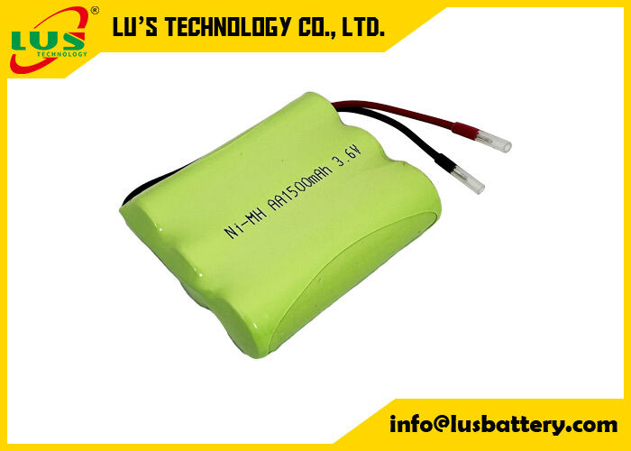Batería recargable de 3,6 voltios y 1500 mAh, tamaño AA, paquete de baterías NIMH de 3,6 V personalizado