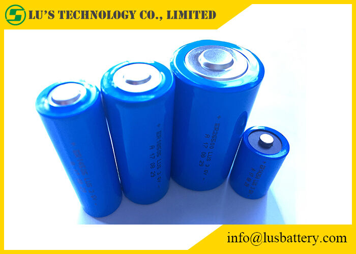 Color del azul de la batería de litio de la batería 3.6V del cloruro de tionil del litio de la forma del cilindro