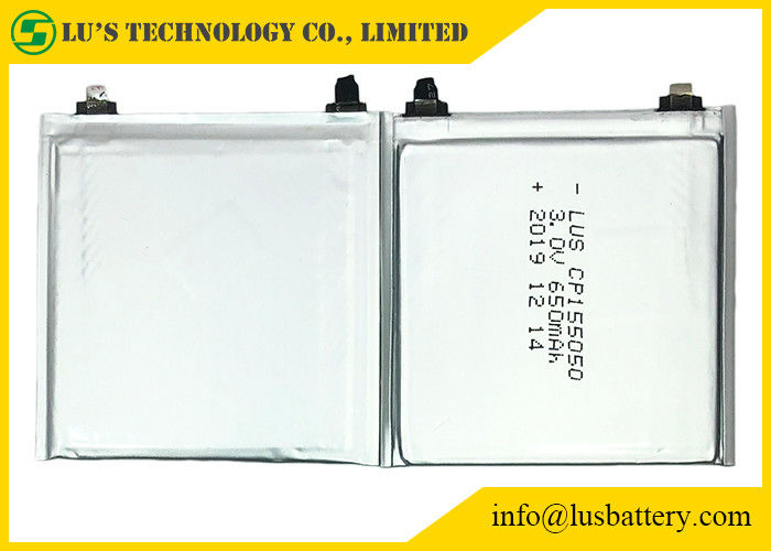 HRL que cubre la batería de litio flexible de CP155050 3V 650mah para las etiquetas