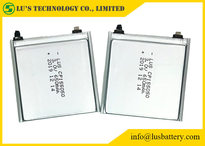 HRL que cubre la batería de litio flexible de CP155050 3V 650mah para las etiquetas