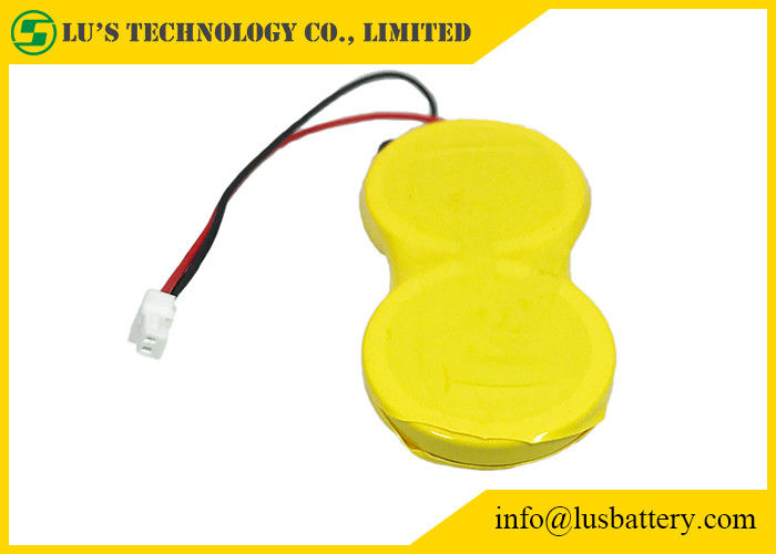 Célula 1200mah 3.0v de la moneda del litio del botón de CR2450-2P con el conector de los alambres JST