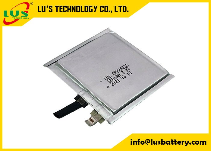 Batería suave 3.0V 600mah CP224035 del paquete del manganeso del litio para llamar el localizador
