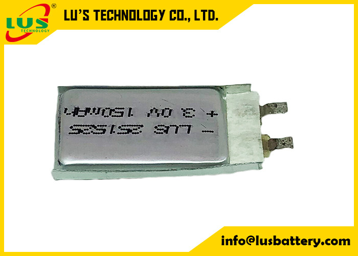 3v 150mah ultra estrechan el litio Ion Battery For Digital Camera CP251525 de la batería de Li MnO2