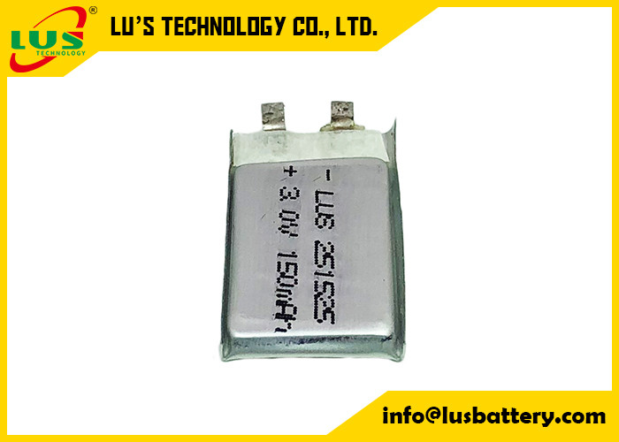 3v 150mah ultra estrechan el litio Ion Battery For Digital Camera CP251525 de la batería de Li MnO2