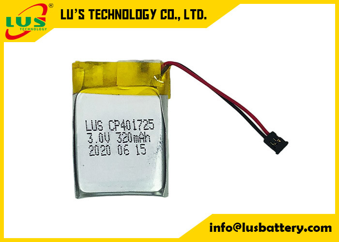célula de batería de 3V 320mah Limno2 con el conector de los alambres para el uso Smart Card del montaje del PWB